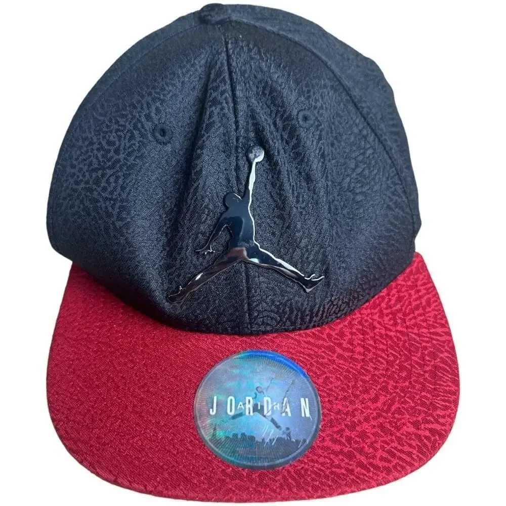 Air Jordan Black Red Jumpman Baseball Snapback Cap Youth